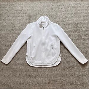 Athleta White Track Jacket XXs